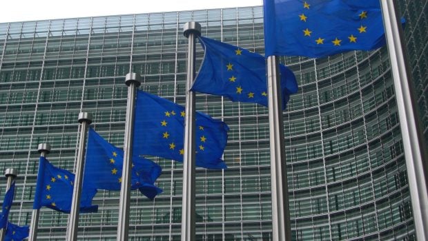 European Commission flags
